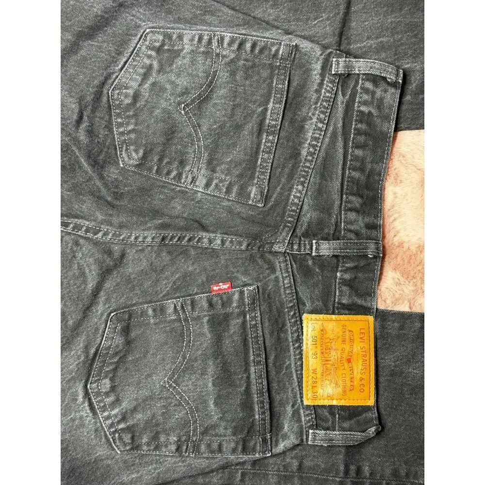 Levi’s Men’s 501 ‘93 Premium 28x30 Big E Charcoal Straight Leg Jeans